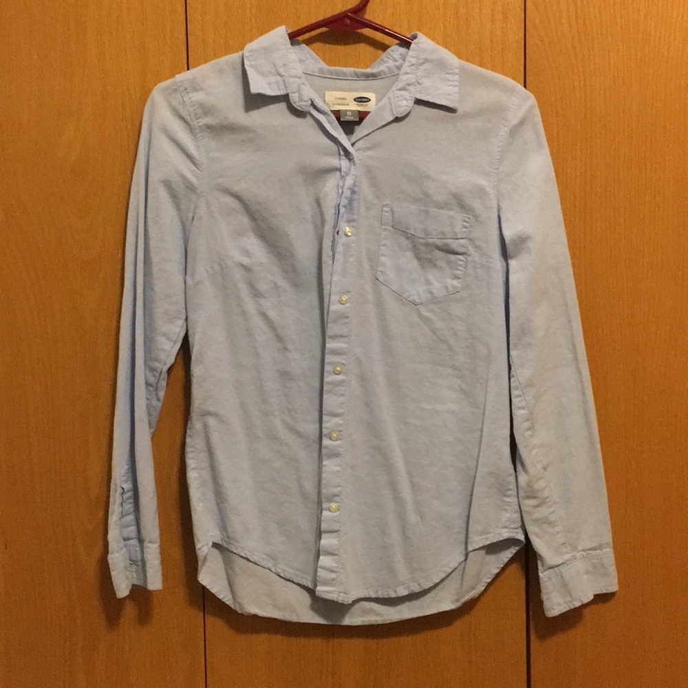 Blue button down long sleeve